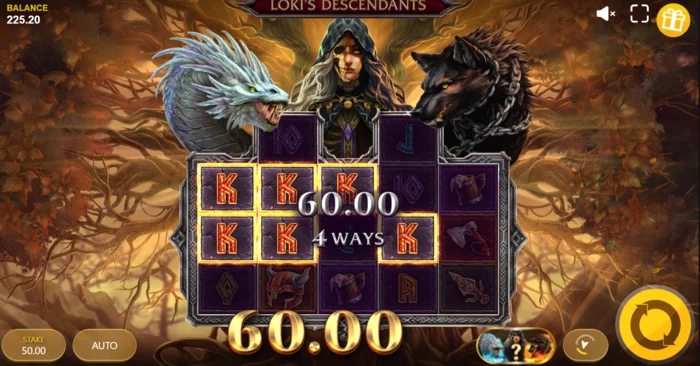 Loki's Descendants – Monster Spins mód aktív fázisban